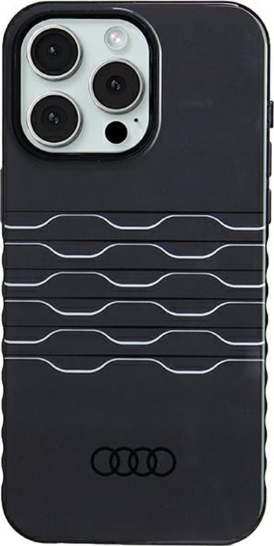 Mbulesë mbrojtëse Audi IML Hard Case MagSafe për iPhone 15 Pro Max 6.7", e zezë