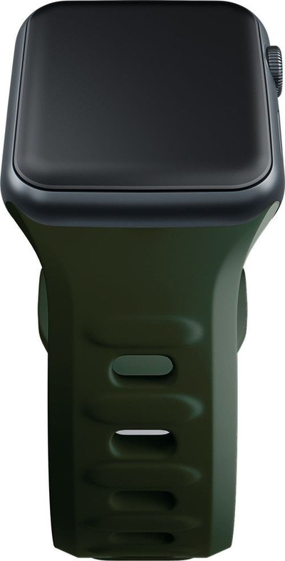 Rrip ore 3MK Silicone Watch Strap, për Apple Watch 38 40 41mm, silikoni, jeshile e errët