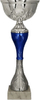 Kupë metalike Detail, 32cm, argjendt dhe blu
