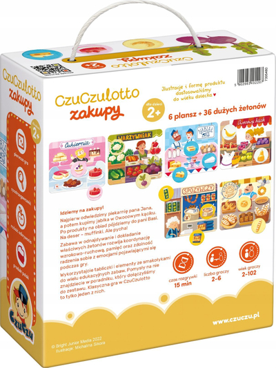 Lojë tavoline CzuCzu Shopping Lotto, edukative, 2+ vjeç, shumëngjyrëshe