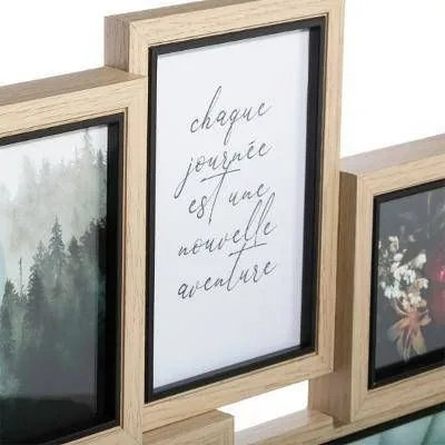 Kornizë për shumë foto Boho Kyle, 6 foto, MDF, imitim dru, ngjyrë e çelët