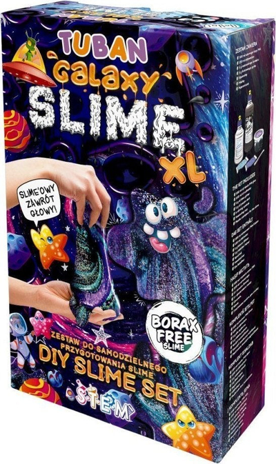 Сет слајм TUBAN Slime DIY Galaxy XL, галактички ефект, со неонски сјај
