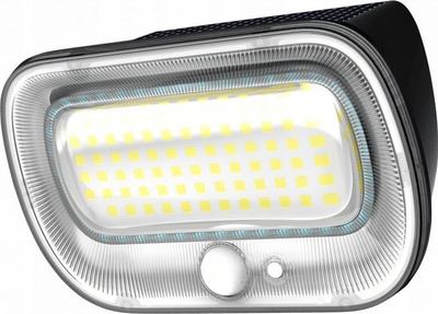Lampë muri diellore LED, me sensor lëvizjeje, IP54, e zezë