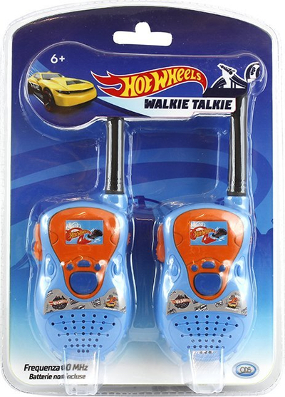Set walkie talkie për fëmijë Hot Wheels 42001, 2 copë, mbi 6 vjeç, blu e portokalli
