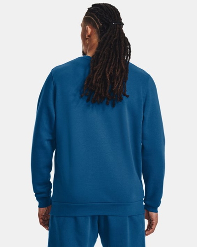 Bluzë sportive Under Armour Crewneck për meshkuj, pambuk poliester, blu