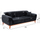 Kauç divan Bennington HM3249.01, 3 vende, shtrat palosës, 240x95x80 cm, i zi