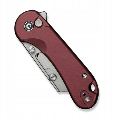 Thikë pune CIVIVI Elementum Utility, çelik inox stonewash, dorezë alumini, burgundy