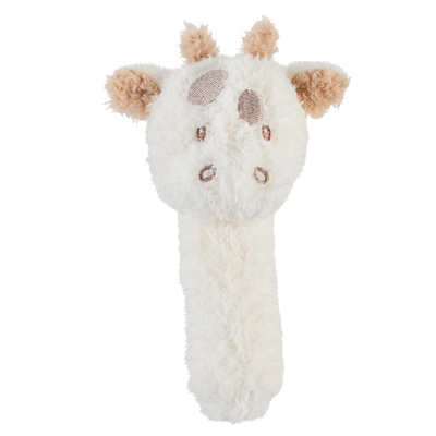 Loder me zhurme Rattle Giraffe - 14 cm - Teddy Ecru