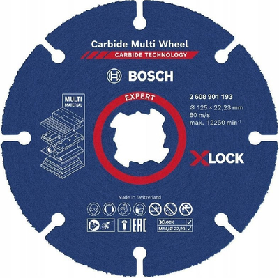 Disk prerës Bosch EXPERT X-LOCK Carbide MultiWheel, 125mm, për mulli me kënd