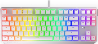Tastierë mekanike Endorfy Thock TKL Pudding Onyx White, Kailh Red, ARGB, e bardhë