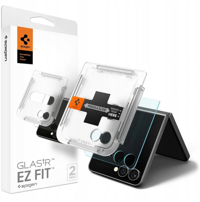 Mbrojtës ekrani xhami Spigen Glas.Tr EZ Fit HD, 2 copë, për Samsung Galaxy Z Flip7, transparent
