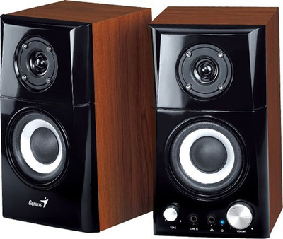 Genius SP-HF500A v2 звучници за компјутер, 2.0, 16W, кафеава/црна