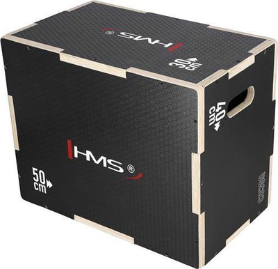 Kuti pliometrike HMS 50x40x30 cm, e zezë
