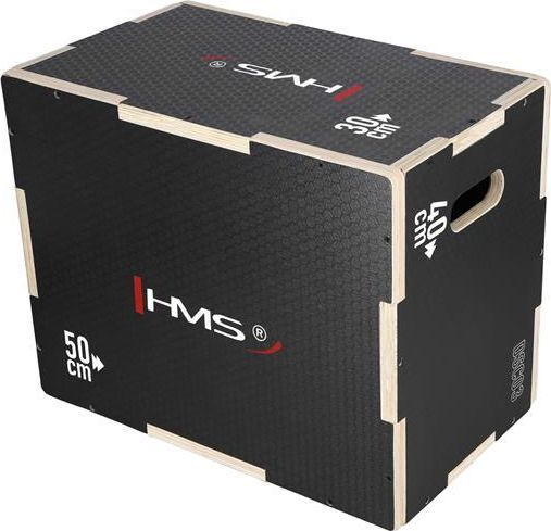 Kuti pliometrike HMS 50x40x30 cm, e zezë