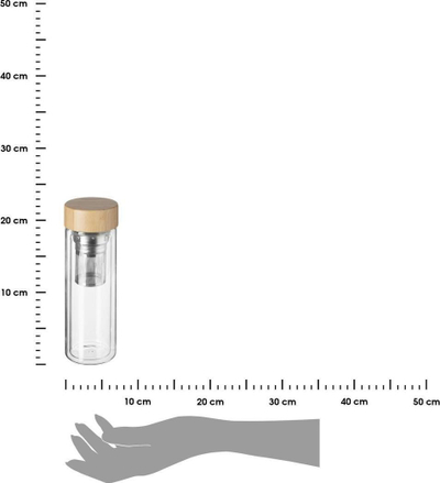 Termus për çaj Secret de Gourmet, 400 ml, filtër inox, xham transparent