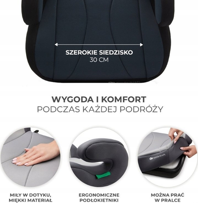 Sedilje ngritëse për kalamaj Kinderkraft I-BOOST, ISOFIX, i-Size R129, e zezë