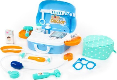 Set loje doktori Polesie 94223, 18 pjesë, valixhe me rrota, blu