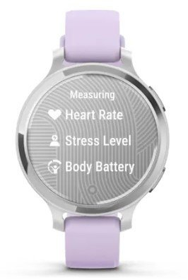Ora e zgjuar Garmin Lily 2 Active 38mm, GPS, bateri 9 ditë, argjendtë me lejla