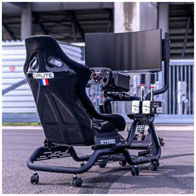Kokpit garash Oplite GTR S8 Infinity, skelet çeliku, i rregullueshëm, i zi