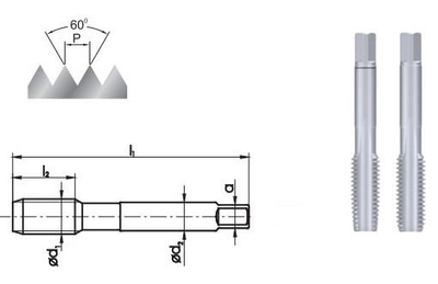 Çezma filetuese HSS Fanar M3, set 2 copë, metal
