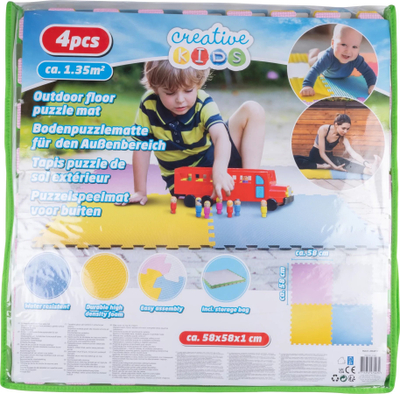 Tapet për dysheme për kalamajt Creative Kids Floormat, set me 4 copa, me shumë ngjyra