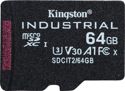 Kartë memorie Kingston Industrial MicroSDXC, 64 GB, 10 UHS-I / U3 A1 V30 (SDCIT2 / 64GB)