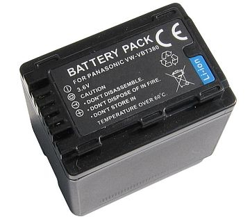 Батерија за камера Panasonic VW-VBT380, Li-Ion, 3.6V, црна