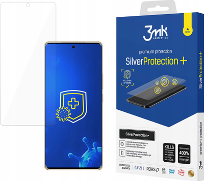 Folje mbrojtëse 3MK Infinix Note 40 Pro Protection+ Silver, për Infinix Note 40 Pro Hot 40i, ngjyrë argjend