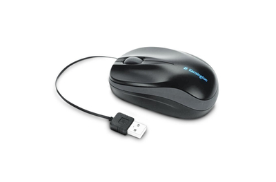 Maus Kensington Retractable Mobile Mouse K72339EU, me kabllo USB, i vogël, i zi