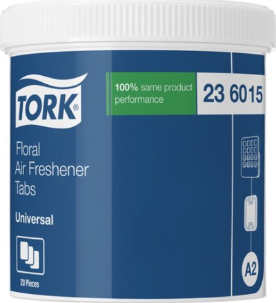 Tableta me aromë për urinore Tork 236015, me aromë lulesh, 20 copë, set me 3 kavanoza