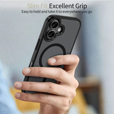 Mbrojtëse telefoni Tech-Protect MagMat MagSafe për iPhone 17, TPU PC, Matte, e zezë