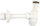 Sifon lavamani Unimet WASHBASIN HALF-SIPHON FI 50, plastik, i bardhë
