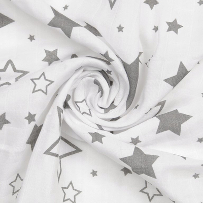 Set pelena pëlhure Babymatex Muslin Star, 3 copë, me yje, shumëngjyrësh