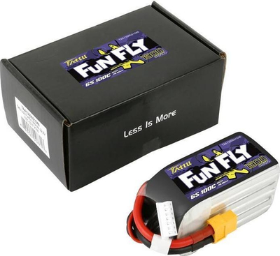 Bateri LiPo Tattu Funfly, 1300mAh, 22.2V 100C 6S, lidhës XT60