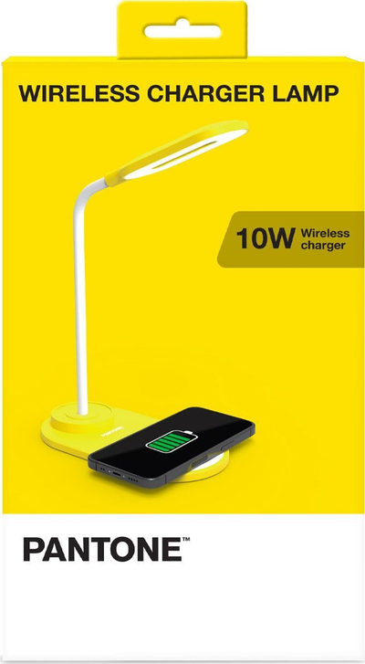 Llambë tavoline Pantone Mini PT LD001Y, LED, me karikim wireless, e verdhë
