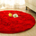 Tapet rrumbullak Strado Round Shaggy, 180x180 cm, BloodyRed, i kuq