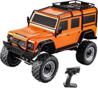 Makine lodër me pult SUV Off Road, 4x4, goma të mëdha, portokalli