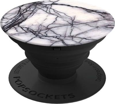 Mbajtëse telefoni PopSockets Swappable PopTop Grip Dove Marble, mermer, e bardhë