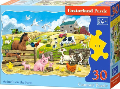 Puzzle Castorland Animals On The Farm, 30 copa, për kalamaj