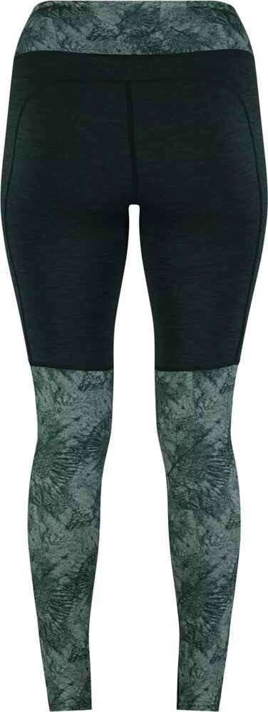 Leggins sportiv FIERCE PNTS, slim fit, shtrirje 4 drejtime, jeshil me print
