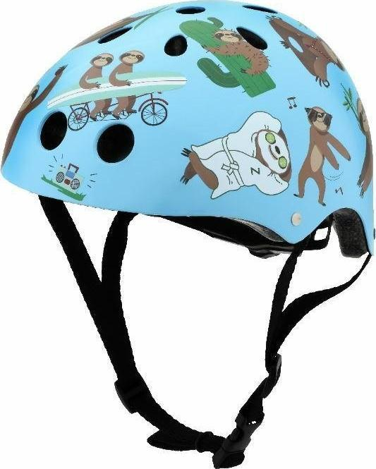 Helmeta biçiklete për fëmijë Hornit Lids Sloths Medium, 53–58 cm, me dritë LED, e kaltër