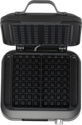 Aparat për waffle, 2200W, 2 waffle të mëdhaja, 6 shkallë pjekjeje, i zi