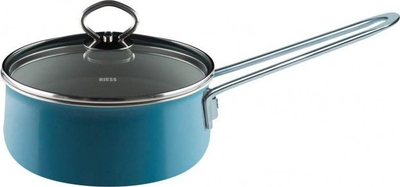 Tigan me kapak Riess Saucepan, 16 cm, qeramik për induksion, ngjyrë akuamarin