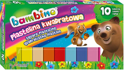 Plastelina Bambino, 10 copë, shumëngjyrëshe