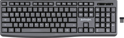 Tastierë wireless Activejet K-3803SW, RF 2.4 GHz, me numpad, e zezë