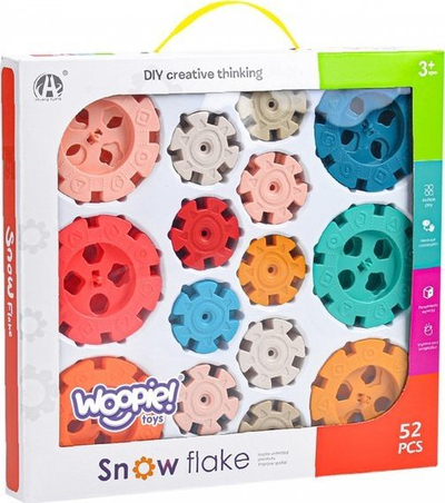 Set ndërtimi WOOPIE Snow Flake, 52 copa, plastike, shumngjyrësh