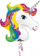 Balonë dekorative me helium Unicorn Rainbow L, shumëngjyrëshe