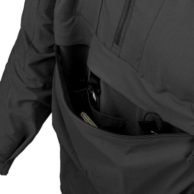 Xhaketë softshell Helikon Mistral Anorak me kapuç për burra, e zezë, S