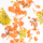 Dekor thonjsh Semilac Flower Flakes Golden Sunset, dekor i thatë, ari edhe portokalli