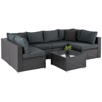 Set kopshti lounge polimorfik 7-pjesësh (HM6091)